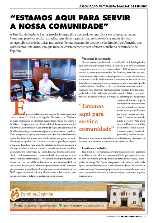 AM FAMILIAR DE ESPINHO BUSINESS PORTUGAL