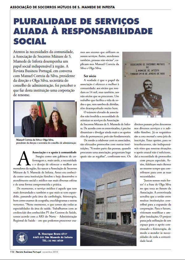 ASM SAO MAMEDE INFESTA BUSINESS PORTUGAL