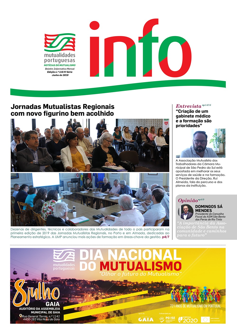 Jornadas Mutualistas Regionais e Dia Nacional do Mutualismo em destaque no Info de junho Info 116UMP Junho2019 SITE