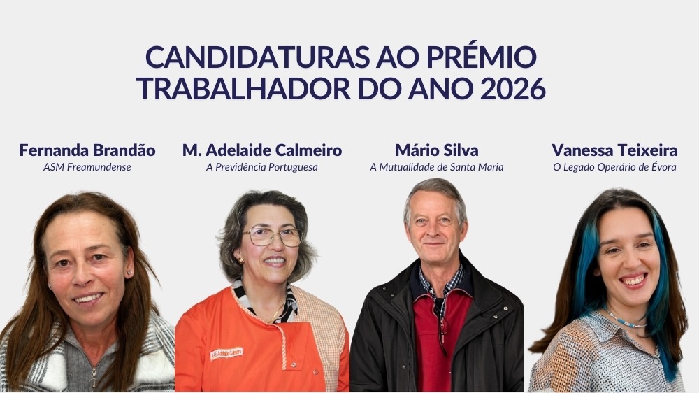 Quatro candidaturas ao Prémio Trabalhador do Ano em votação Candidatos ao Prémio Trabalhador do Ano 2026